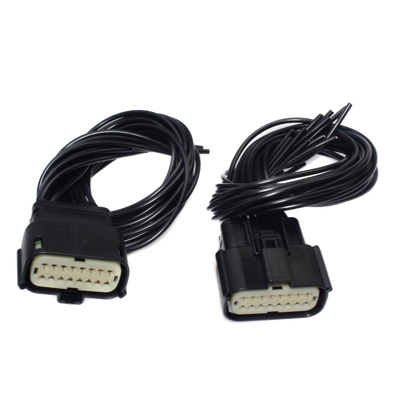 2-Piece Headlight Wiring Harness (16-Pin) for Jeep Grand Cherokee Xenon HID SRT LED