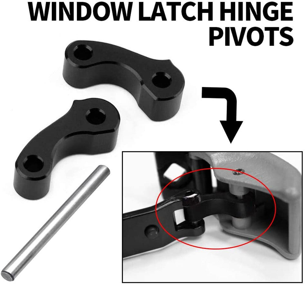 Window Latch Hinge Pivot for First Gen Tacoma Tundra Rear Quarter Aluminum Black