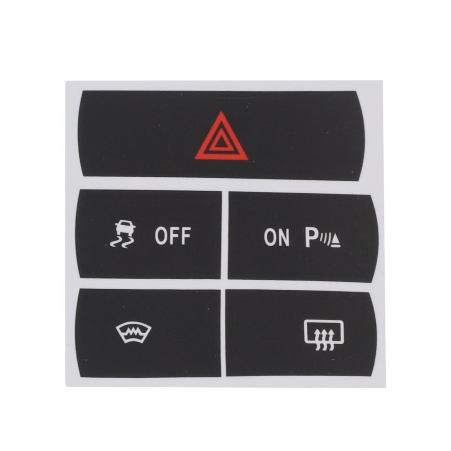 Premium vinyl stickers for Ford S-Max Hazard button defrosters and