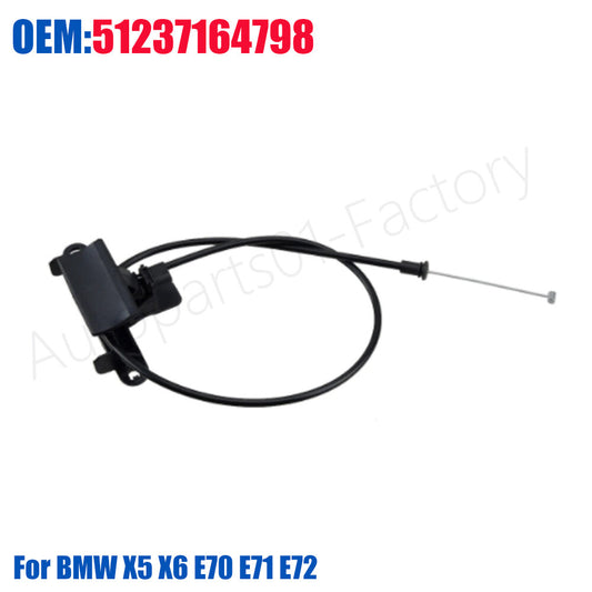51237164798 New Hood Latch Release Cable Black for BMW X5 X6 E70 E71 E72