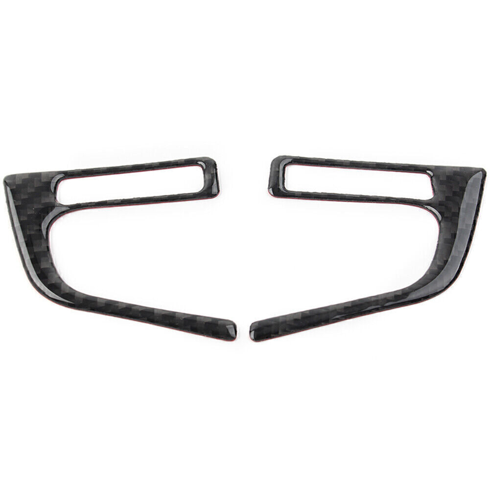 Carbon Fiber Steering Wheel Button Trim Cover Fit for Subaru Forester 2013-2017 2018