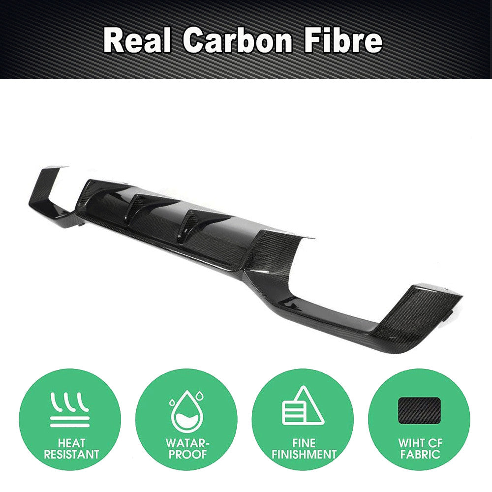 for BMW X4M Competition G02 F98 LCI REAL CARBON Rear Bumper Diffuser Lip Spoiler