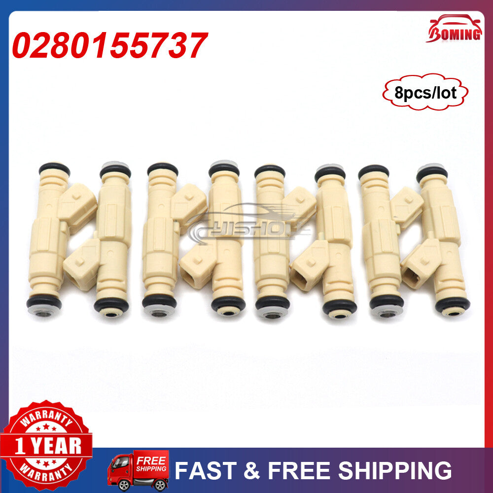 Fuel Injectors 0280155737 Set of (8) For GM for Buick Regal for Pontiac Grand Prix 3.8L