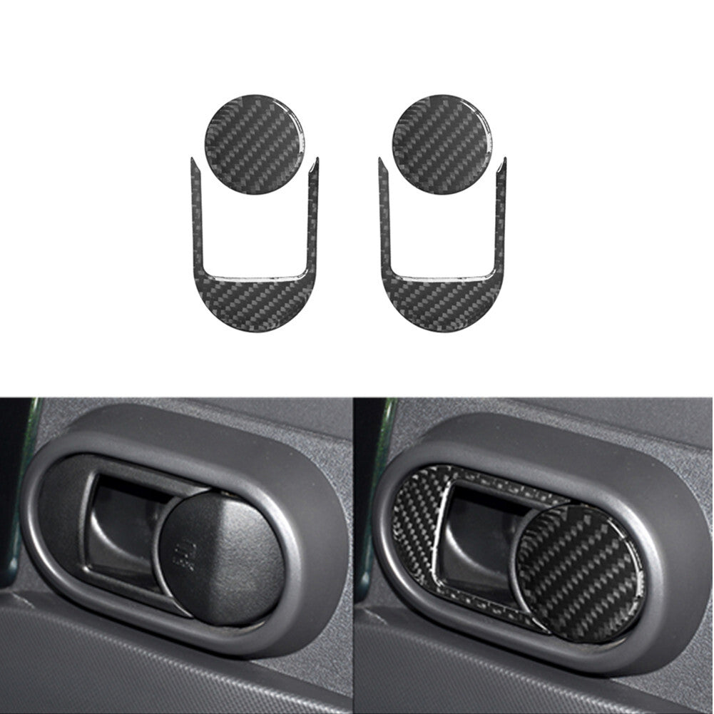4pcs Carbon Fiber Front Door Trade Interior Trim for Jeep for Wrangler 2007-2010