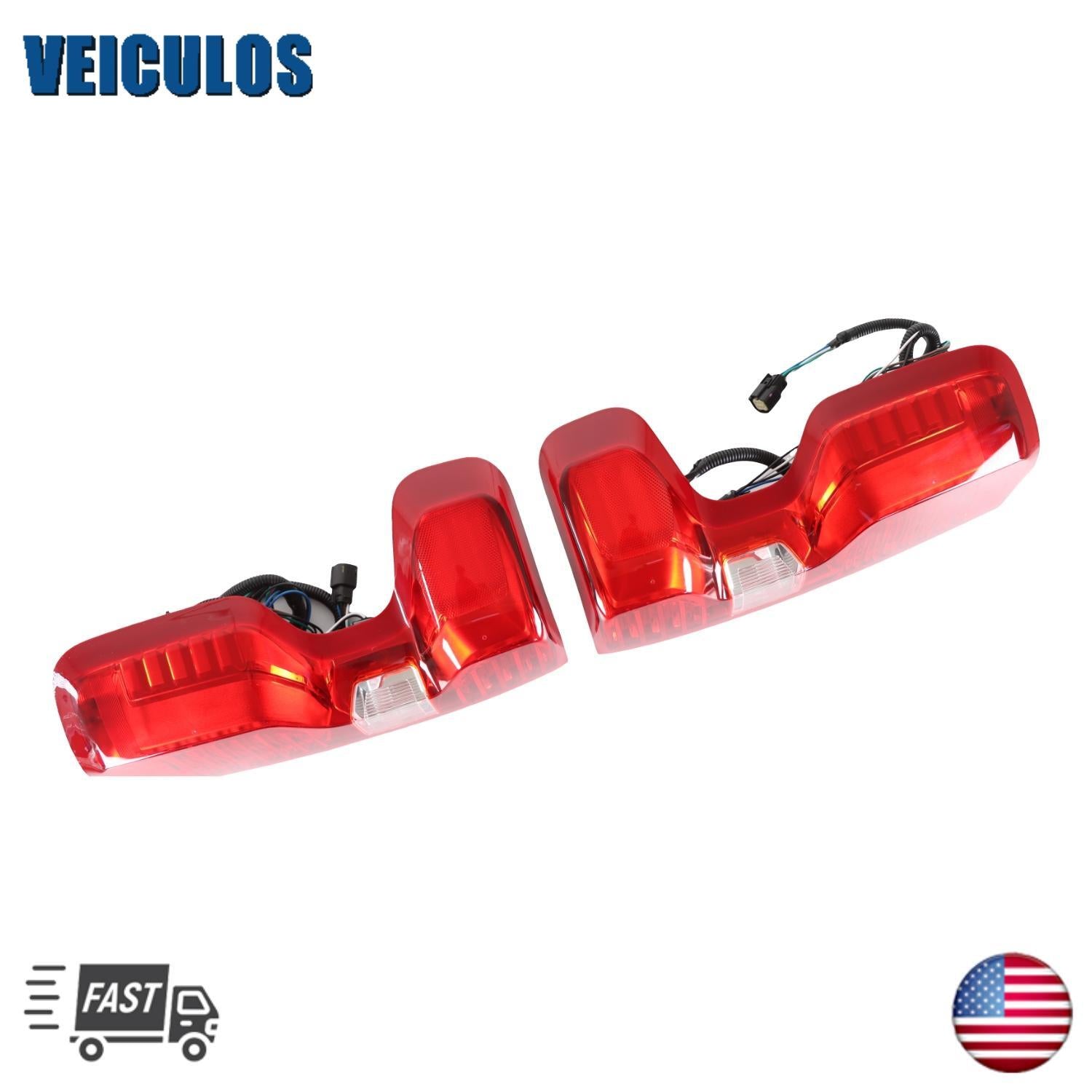 For 19-24 for Chevy Silverado 1500 2500HD 3500HD Rear Tail Lights Brake Lamps Pair