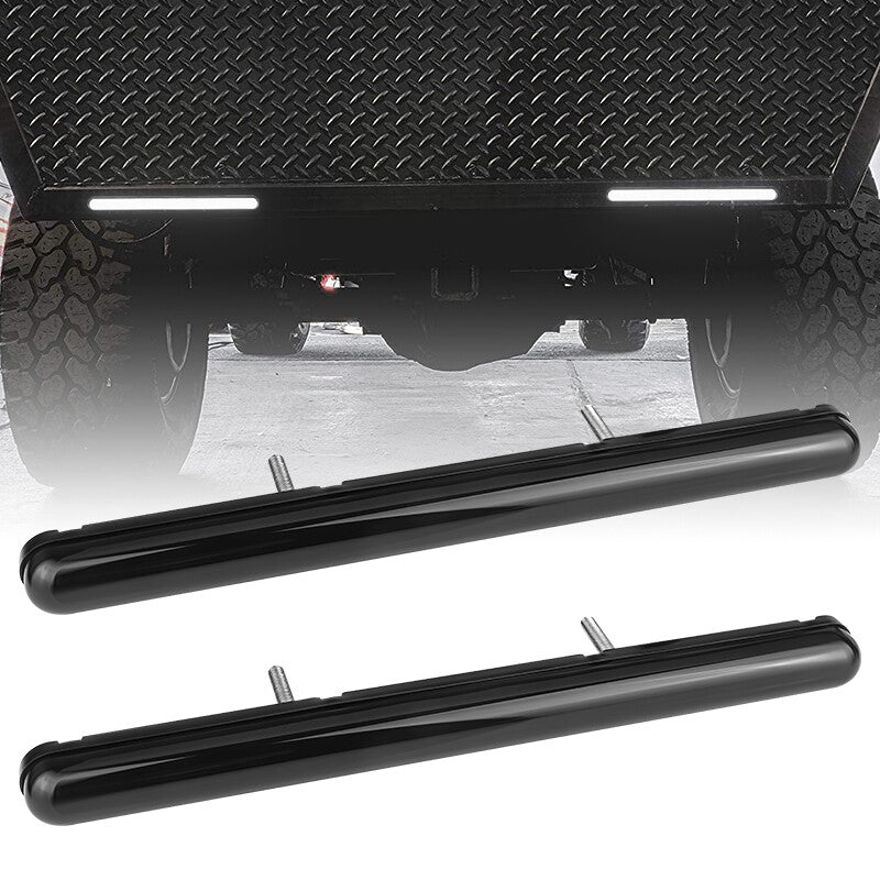 2X White+Yellow LED Truck Trailer Rear Flowing Turn Signal Tail Brake Light DRL