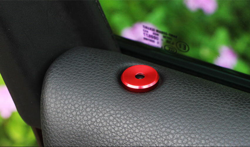 Red aluminum alloy door lock bolt ring protective sleeves are suitable for Porsche for Cayenne 2018 - 2021