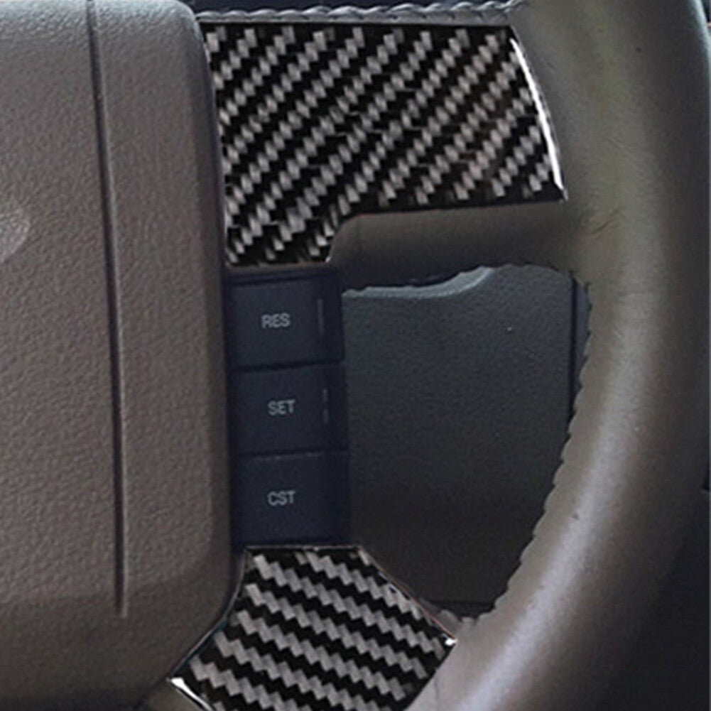 4pcs for Ford F-150 FX4 Carbon Fiber Steering Wheel Sticker Trim Cover 2004-2008