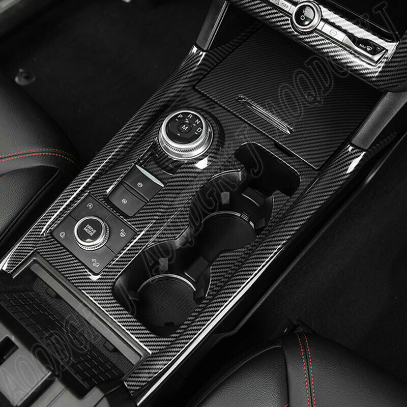 Carbon fiber Inner Gear Shift Box Panel Cover trim for Ford Explorer 2020-2022