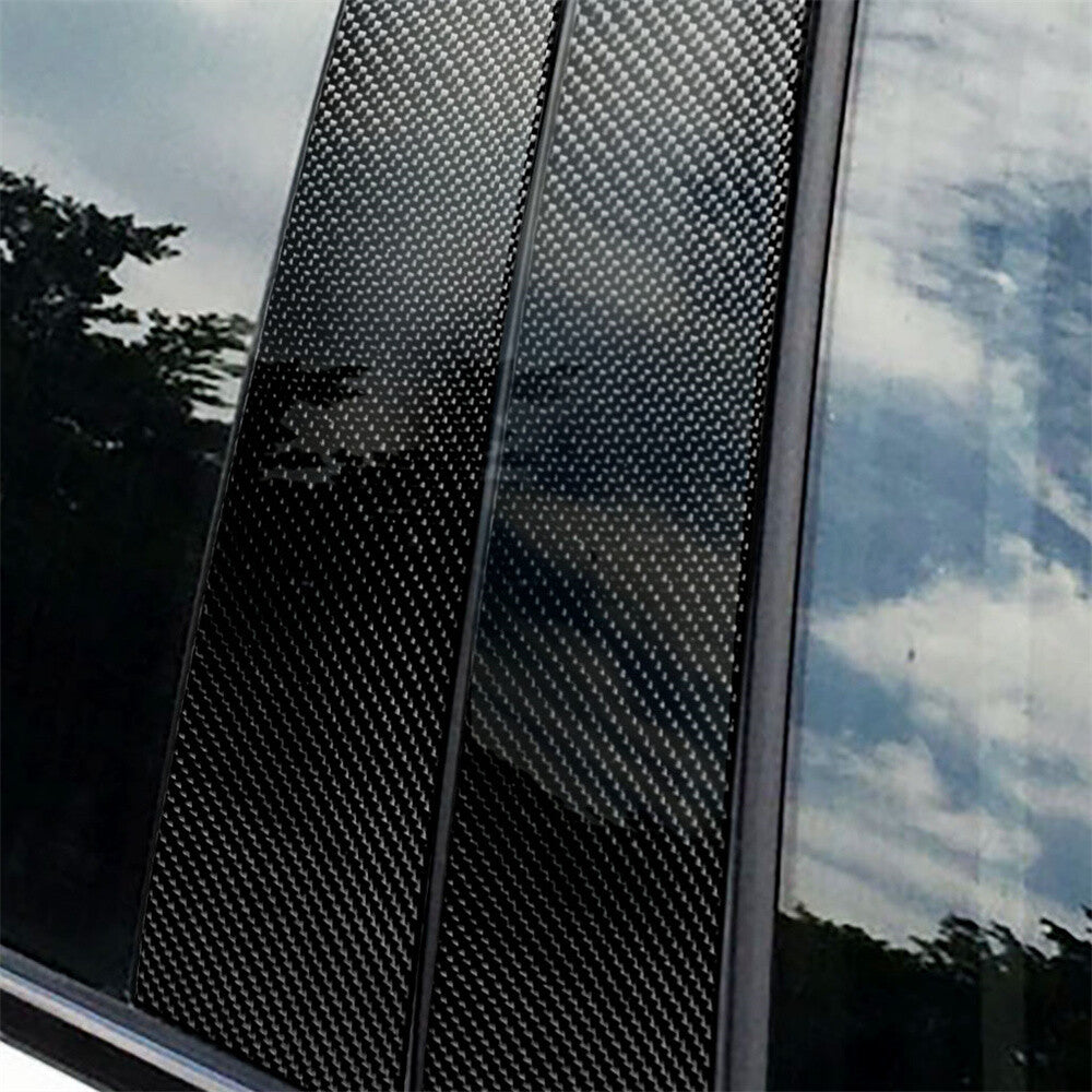 8Pcs Carbon Fiber Door Window Pillar Posts Panel Trim Kit for BMW X3 F25 2011-17