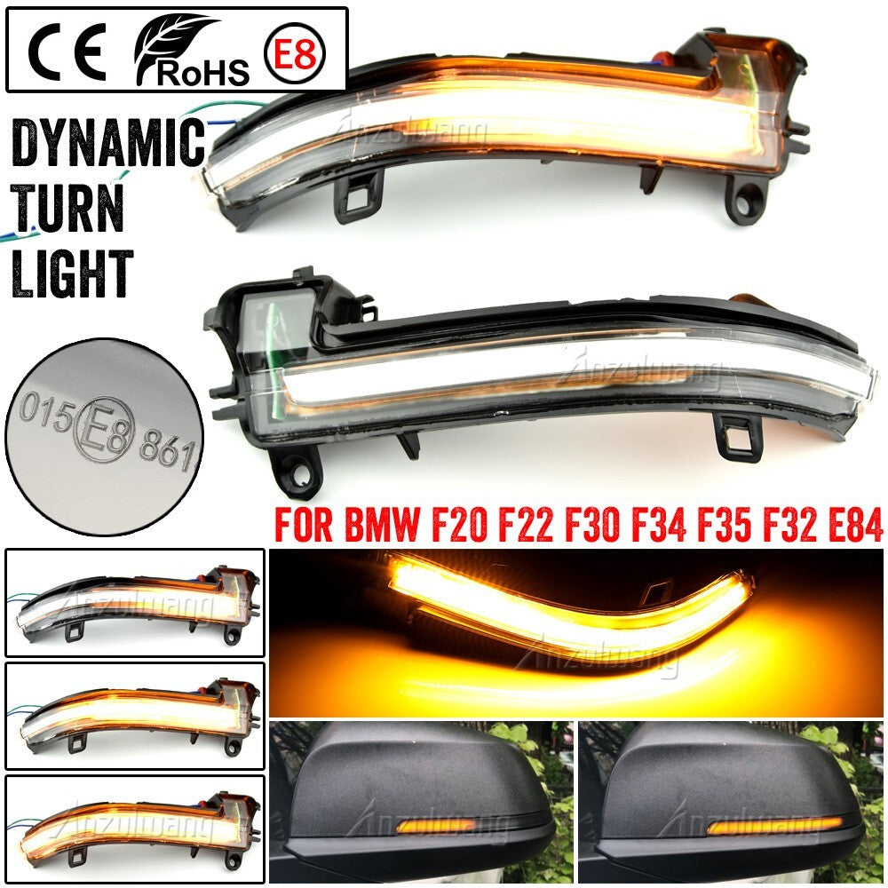 Dynamic LED Wing Mirror Indicator Turn Signal Light for BMW F30 F22 F23 F34 GT