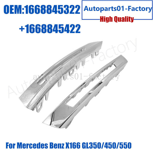 1Pair Front Left+Right Fog Light Cover Trim for Mercedes-Benz X166 GL350/450/550
