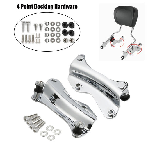 Chrome 4 Point Docking Hardware for Harley Touring 2014-2023 Street Road Glide