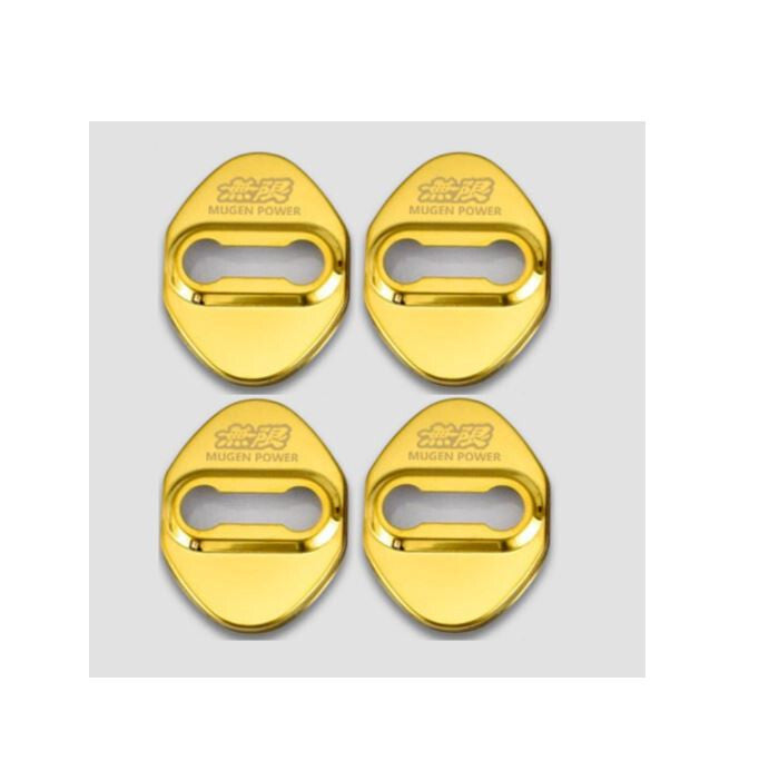 4-piece car door lock front latch cover gold Mugen for Honda for Acura