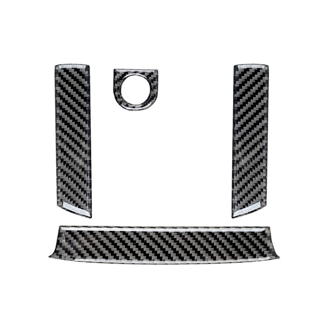 4x Carbon Fiber Center Console Storage Cover Trim for Subaru Forester 2009-2013