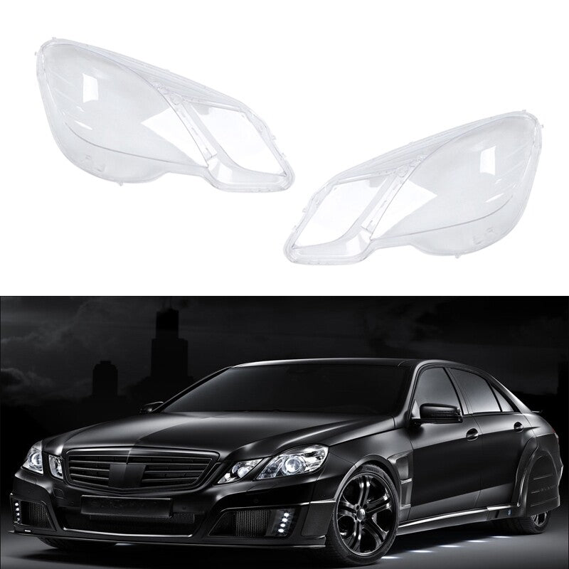 Pair Clear Headlight Lens Lamp Cover For 2009-2012 for Mercedes for Benz E Class W212