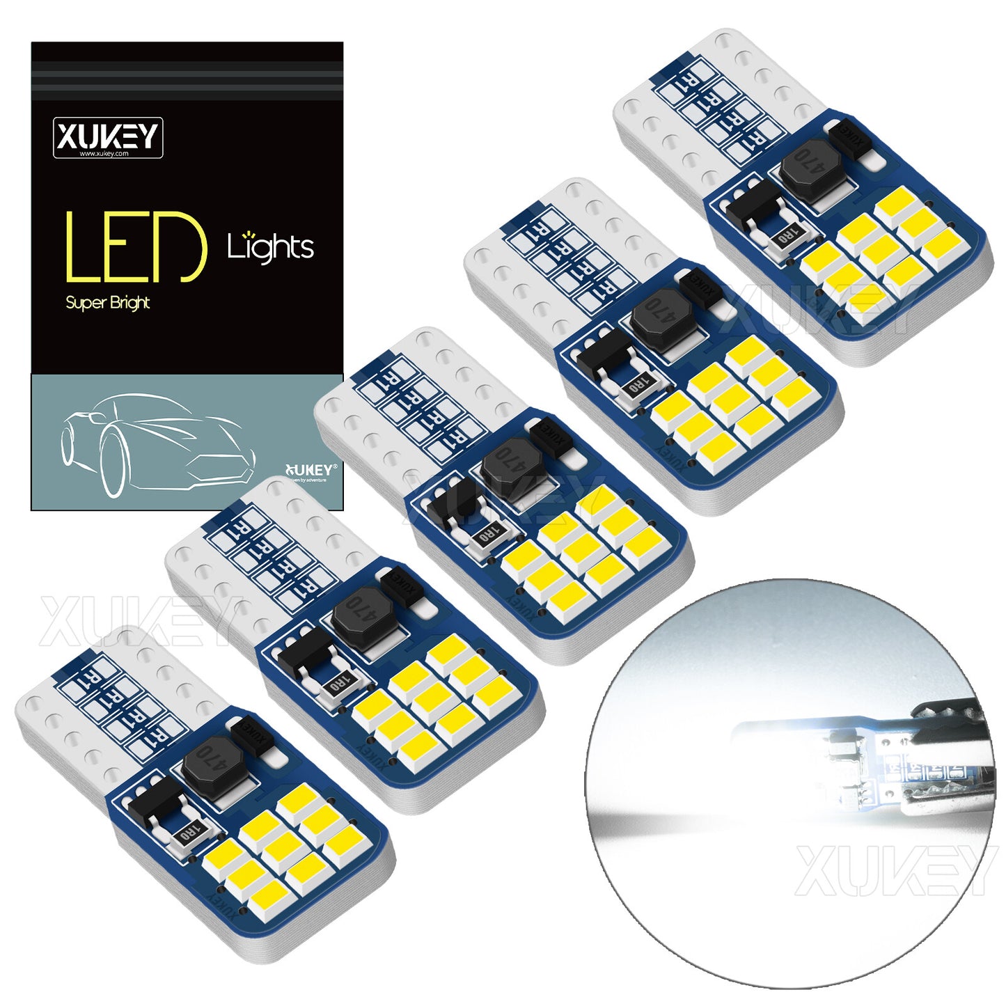 5PC For JAYCO T10 LED CARAVAN INTERIOR WEDGE LIGHT BULB CAMPING RV 4WD 12V WHITE