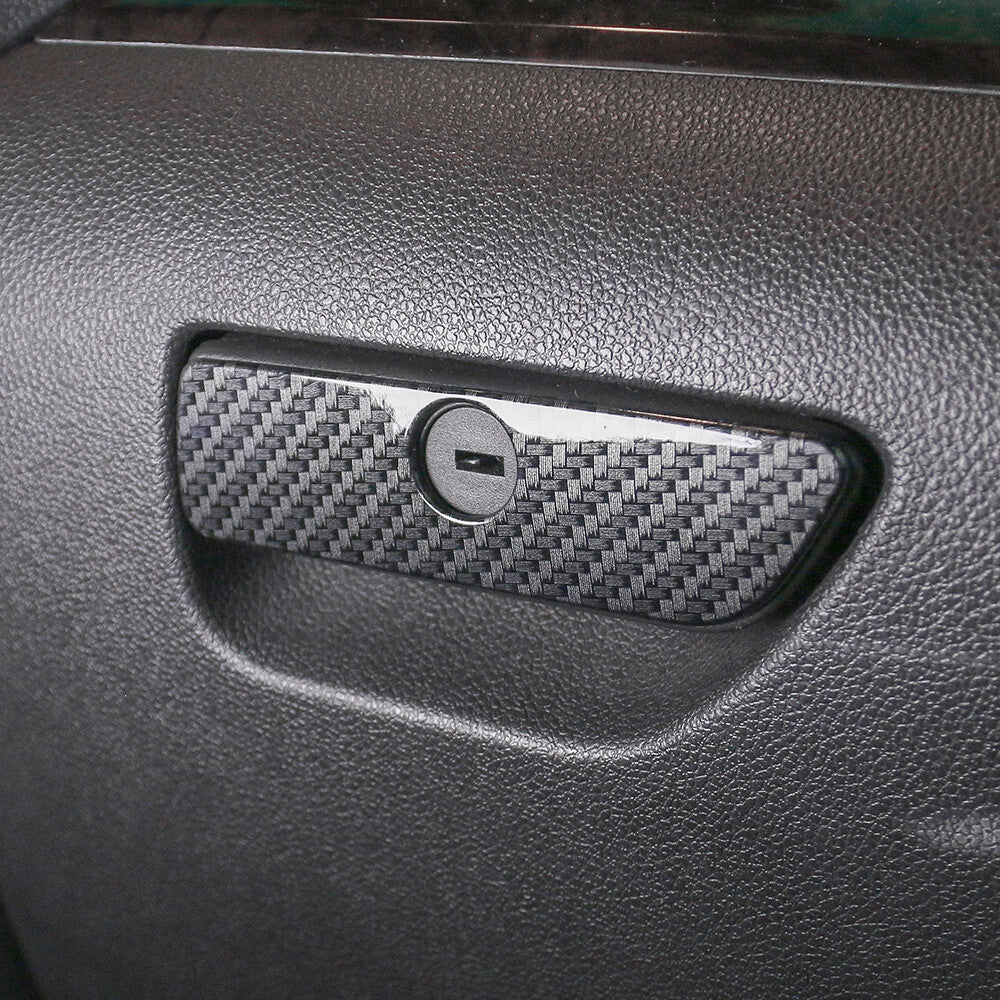Carbon Fiber Car Storage Glove Box Handle Trims Cover for Ford Explorer 13-2019