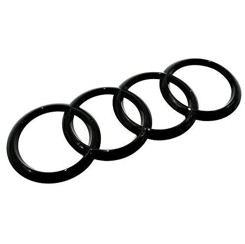Fits for Audi rear badge ring boot Trunk badge sticker gloss black 203mm x 71mm