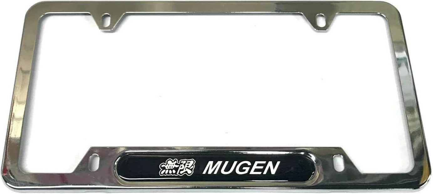 Car front and rear license plate frame cover boots and trunk suitable for Mitsubishi chrome-plated
