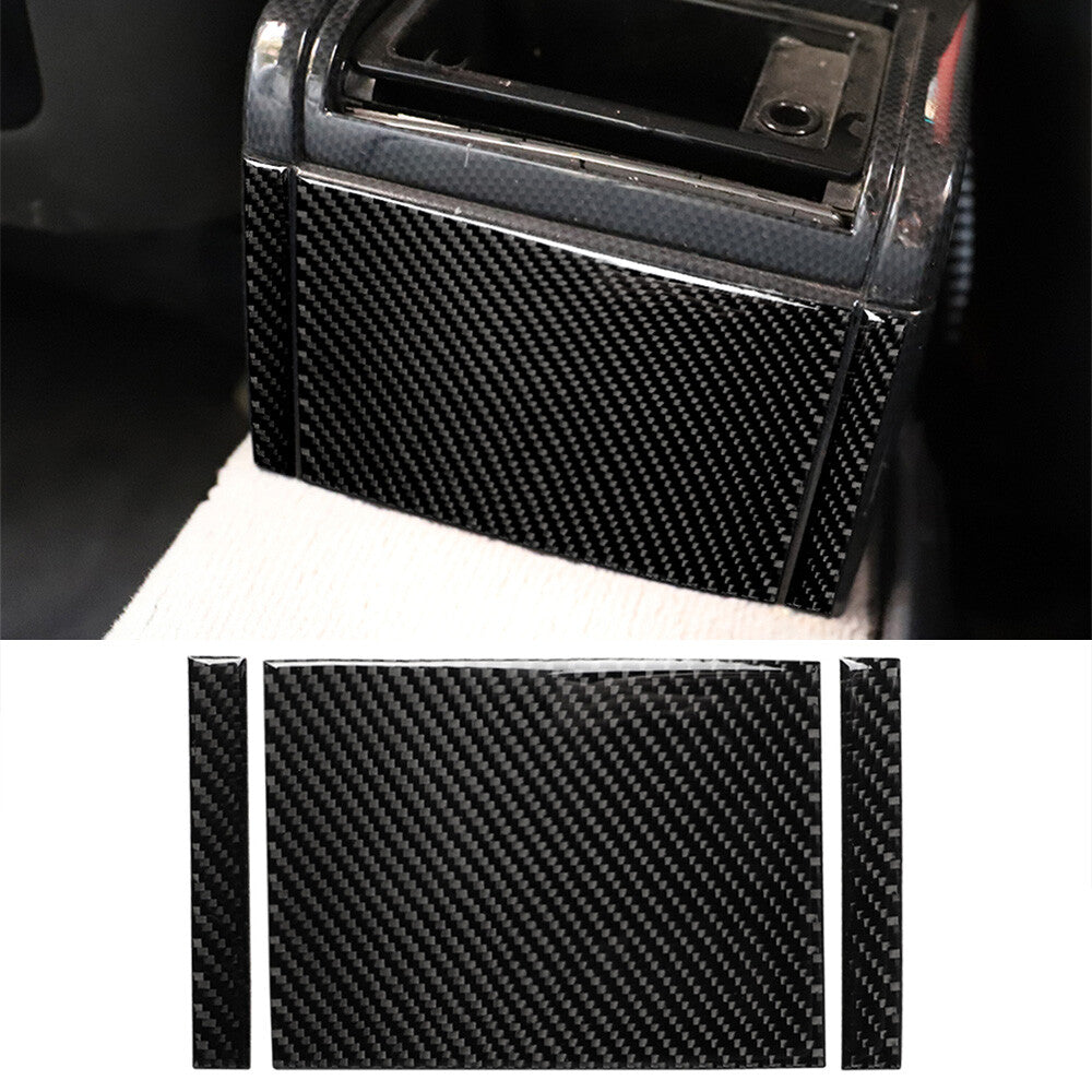 3-piece carbon fiber rear for seat ventilation cover trim for BMW 3 Series E46, 1998-05