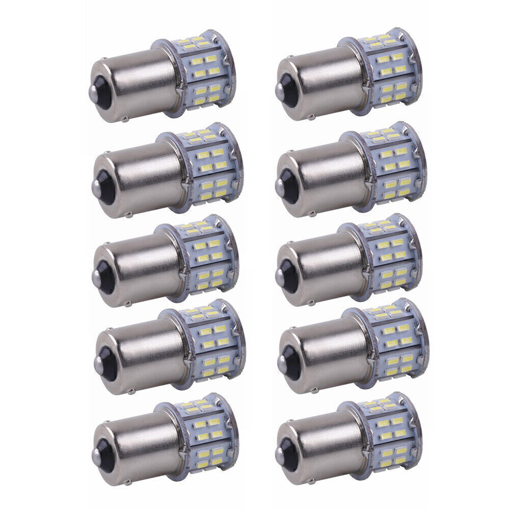 10x White 50SMD 1156 BA15S 50SMD LED Tail Turn Signal Light Bulb Indicator Lamp
