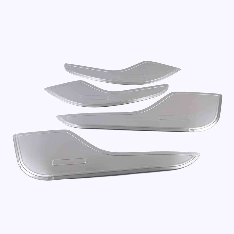 for Hyundai Sonata 2020-2023 Silver Steel Door Anti-Kick Panel Guard cover trim