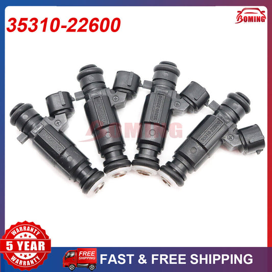 Set of 4Pcs Fuel Injectors 35310-22600 for Hyundai Accent 00-05 1.5L 1.6L I4