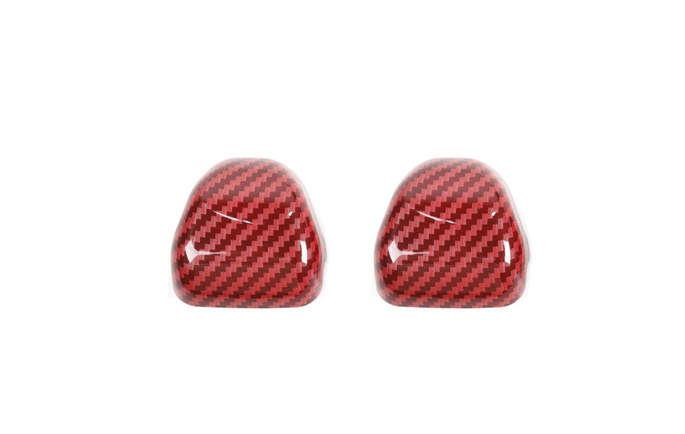 Red Carbon Fiber ABS for Seat Safety Belt Buckle Trim Fit for Suzuki for Jimny 2019-2022