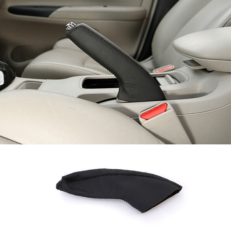Black Leather Shifter Hand Brake Moulding Cover Trim for Nissan Sentra 2013-19