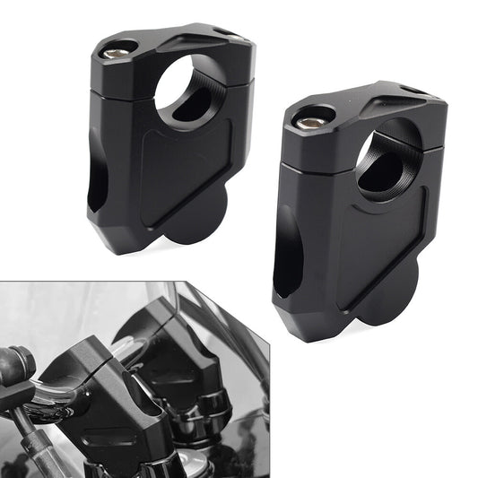 Motorcycle 28mm 1 1/8 Handlebar Mount Clamp Riser for Suzuki for Kawasaki Black