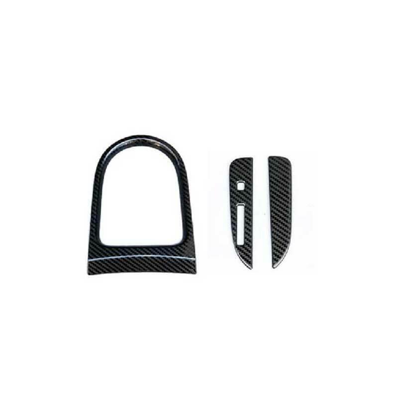 for Ford for Mustang 2015-22 Steel Carbon Fiber Middle Console Gear Shift Frame 3PCS