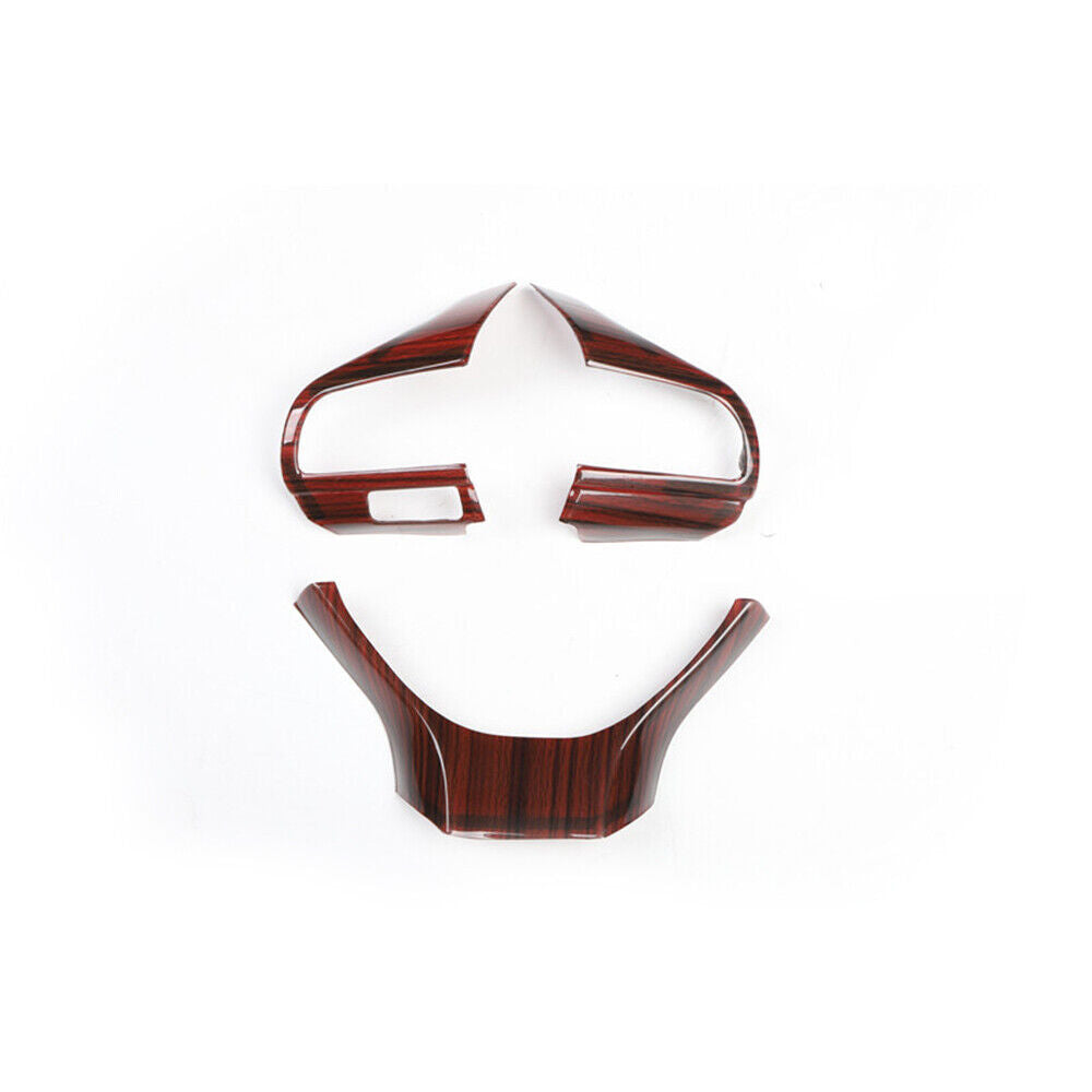 Steering Wheel Button Frame Trim Interior 3 Fit for Lexus RX 2016-2020 Red Wood