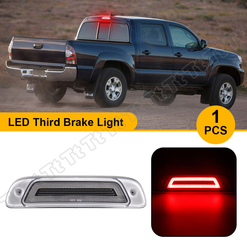 Transparent LED third brake light, third rear stop taillight applicable to for Toyota Tacoma 1995 - 2015