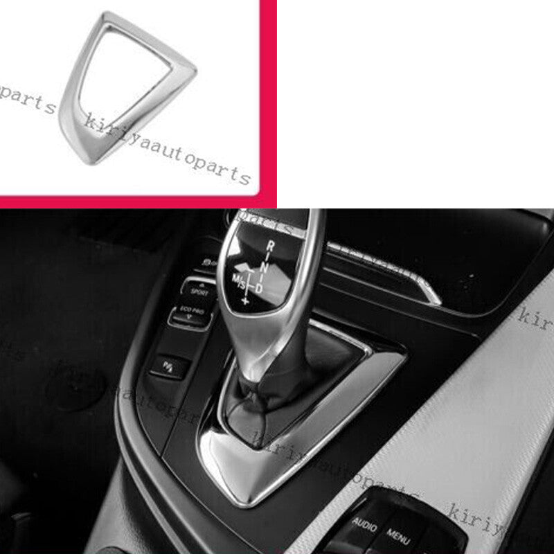 for BMW 3 4 Series M3 M4 2013-2019 Silver Steel Center Console Gear Shift Panel
