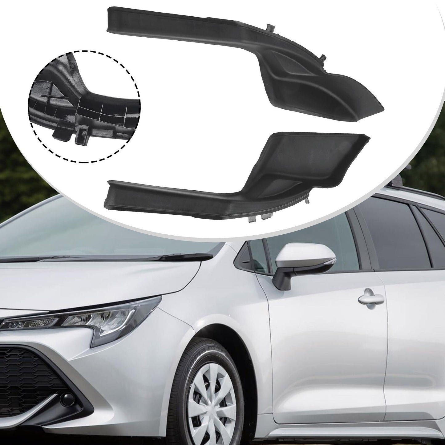 Front Windshield Wiper Side Cowl Extension-Cover Trim for Toyota For RAV4 20-22