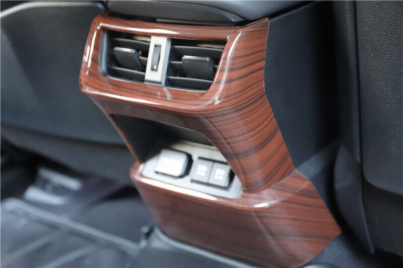 Car Rear Air Outlet Vent Frame Trim Inner 1 Fit for Lexus for ES 2015-2017 Red Wood