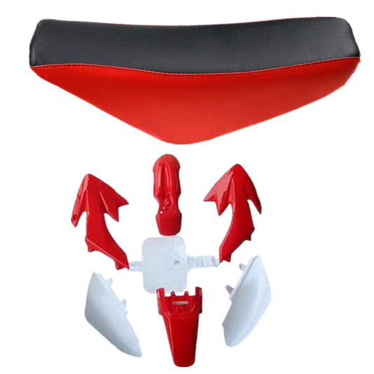 Rectifying plastic fenders + for seat suitable for 110cc and 125cc professional bicycles and motorcycles, including the for Honda CRF50.