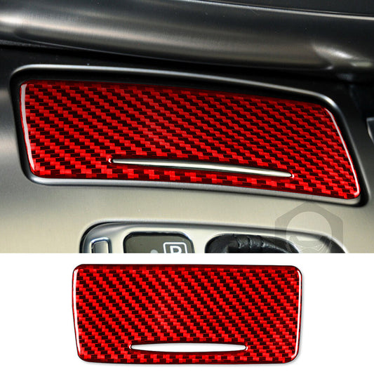 Red Carbon Fiber Cigarette Lighter Panel Cover Trim for Infiniti G37 2007-2009