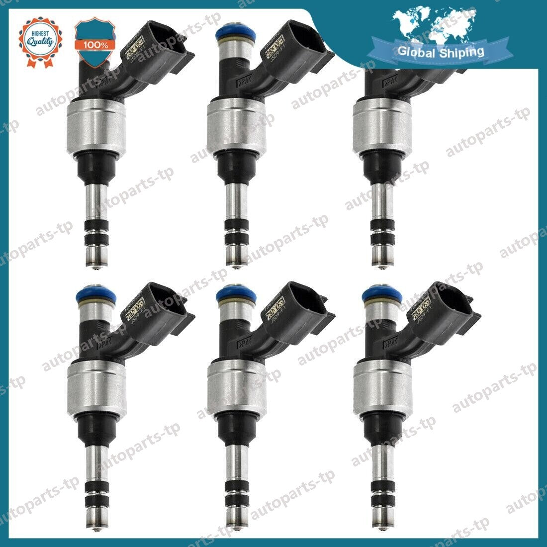 6PC Fuel Injectors for Cadillac CTS SRX Allure Lacrosse Equinox Terrain 12629927