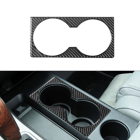 Water Cup Slot Frame Panel Trim Cover Carbon Fiber for Toyota Tundra 2007-2013