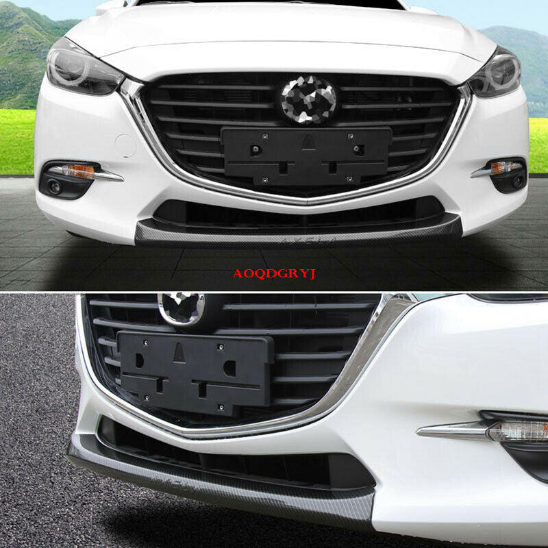 for Mazda 3 Axela 2017-2018 Carbon fiber Front Bumper lip protection Trim Cover