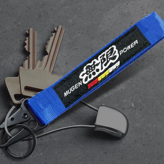 Car keychain metal key ring badge lanyard blue and black for Mugen and for Acura / for Subaru