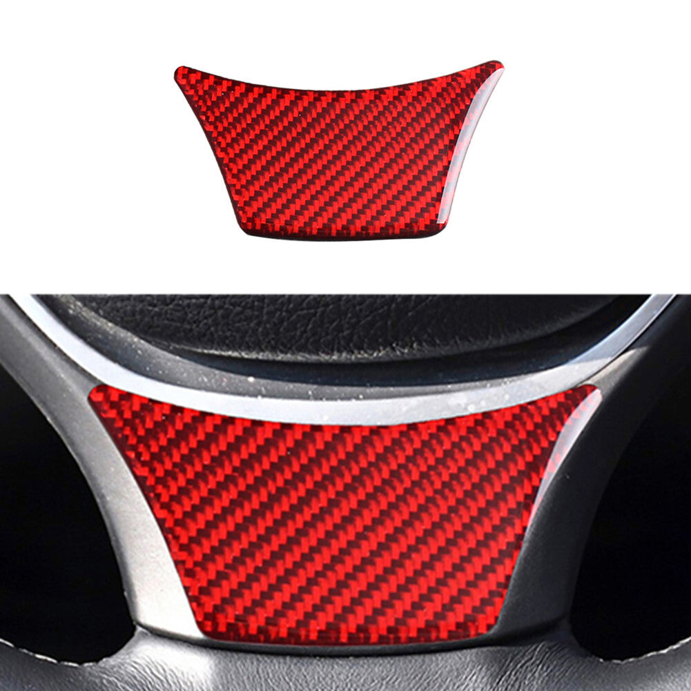 Red carbon fiber steering wheel chin trim for BMW 5 Series F10 F18 2011-2017 type A