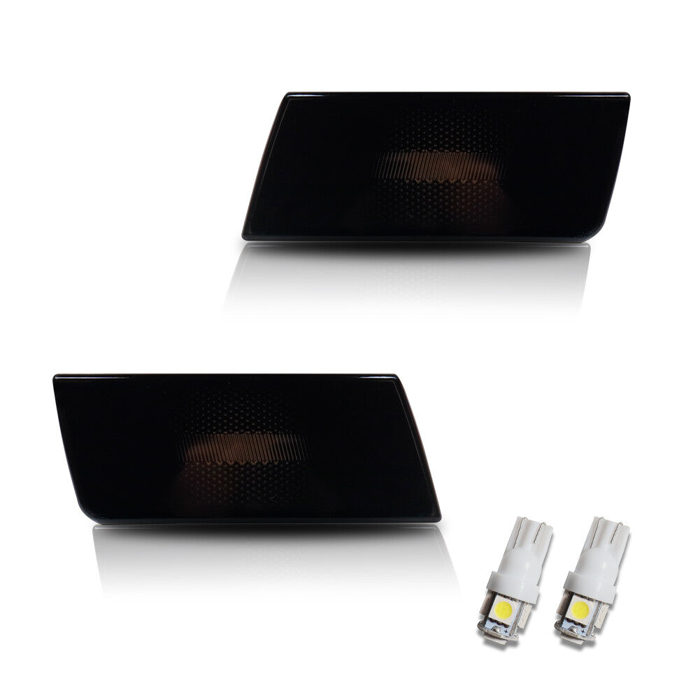 Smoked front side marker light housing with white LED bulb suitable for 2005-10 for Chrysler 300