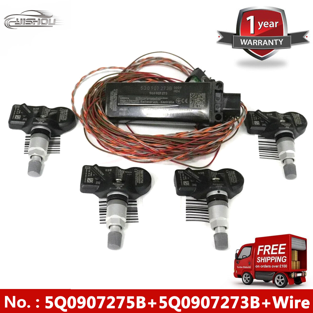 Tire pressure system kit for Golf 7, MK7, MQB, for Tiguan , for Passat B8, and the all-new Touran.