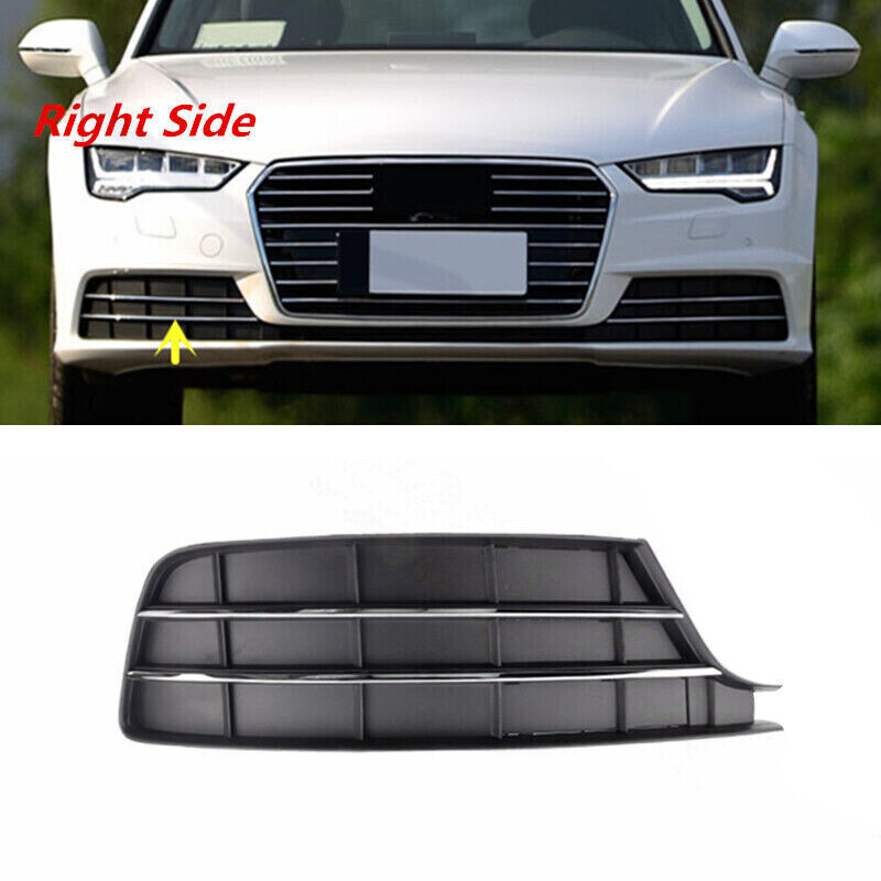 Right Front Bumper Fog Light Lower Grille Cover Bezel for Audi A7 2016-2018