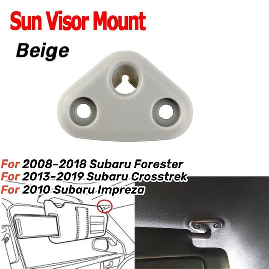 Beige sun visor bracket suitable for 2008-2018 for Subaru Forester, 2010 Impreza, and 2013-2019 Crosstrek.