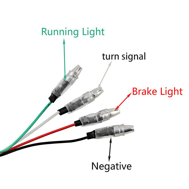 2X Motorcycle LED Bullet Turn Signal Brake Running Tail Light for Honda for Yamaha