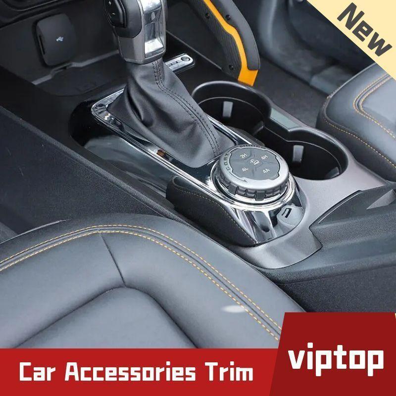 2021-2023 for Ford Bronco Gearbox Gear Shift Panel Cover Trim Decor Chrome ABS